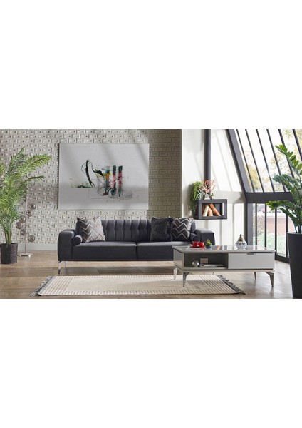 Loretto Koltuk Takımı 3+3+B+B Antrasit modelleri