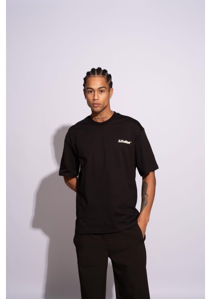 Erkek Oversize T-Shirt Life Fast Siyah modelleri