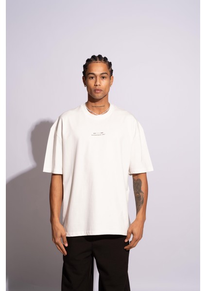 Erkek Oversize T-Shirt Ninja Beyaz fiyatları