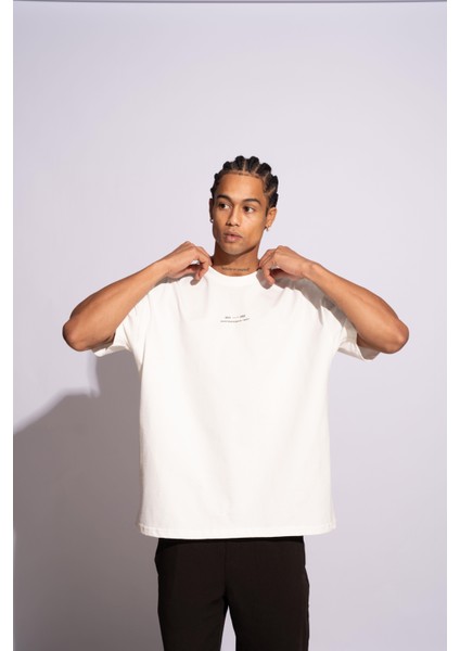 Erkek Oversize T-Shirt Ninja Beyaz modelleri