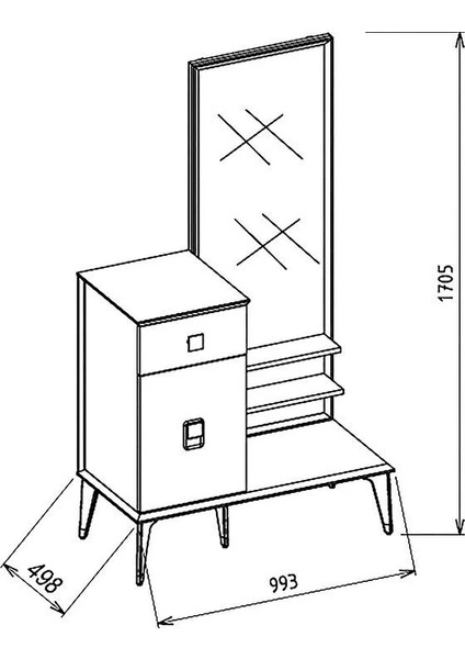 Alvis Makyaj Masası (Aynalı) indirimleri