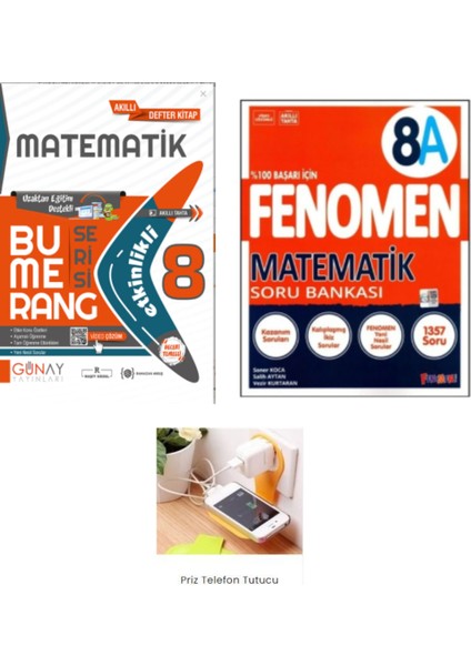 2025-2026 Bumerang 8.sınıf Matematik Konu Anlatım + Fenomen 8A Matematik Set Priz Tutuculu