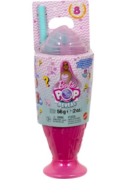 ® Barbie Pop Reveal™ Bebek Barbie Pop Reveal Atıştırmalık Serisi Bebek ve Aksesuar Seti, Lolipop Düşkünü Şeker Kız ve Evcil Hayvanı JFY62 indirimleri