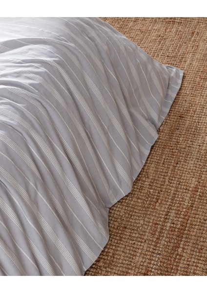 Amelia Tek Kişilik Pamuklu Armürlü Nevresim Takımı - Gri