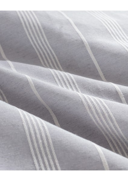 Amelia Tek Kişilik Pamuklu Armürlü Nevresim Takımı - Gri