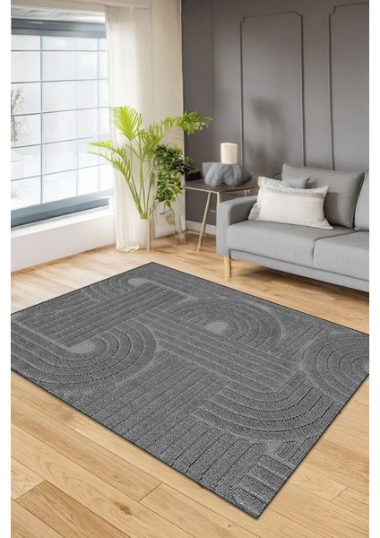 Dijital Baskı Yıkanabilir Ekru Iskandinav Salon Halısı Mutfak Halısı Yolluk Halı DC-7313