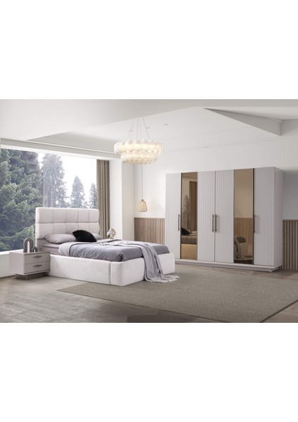Utah 6 Kapaklı Gardırop %100 Mdf indirimleri