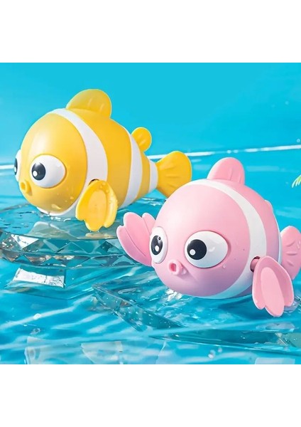 Hafif Kurmalı Eğlenceli Renkli Yüzen Balık , Bebek Çocuk Banyo Su Oyuncağı (1 Adet) fiyatları
