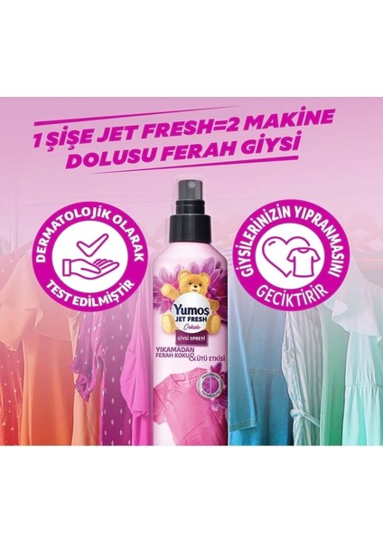 Jet Fresh Giysi Spreyi 200 ml Orkide x 4 & Jet Fresh Giysi Spreyi 200 ml Lilyum x 4
