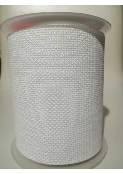 Kanaviçe Şerit 10CM -Beyaz -1 Metre fiyatları