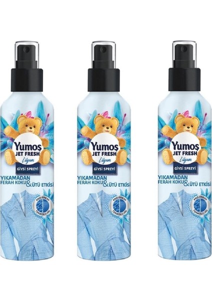 Jet Fresh Giysi Spreyi Lilyum 200 ml x 3 Adet