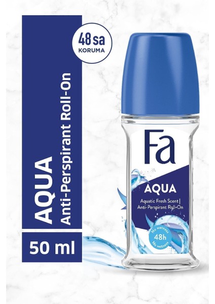 Aqua Roll-On 50 ml Deodorant - 3 Adet 48 Saat Kalıcı Okyanus Ferahlığı fiyatları