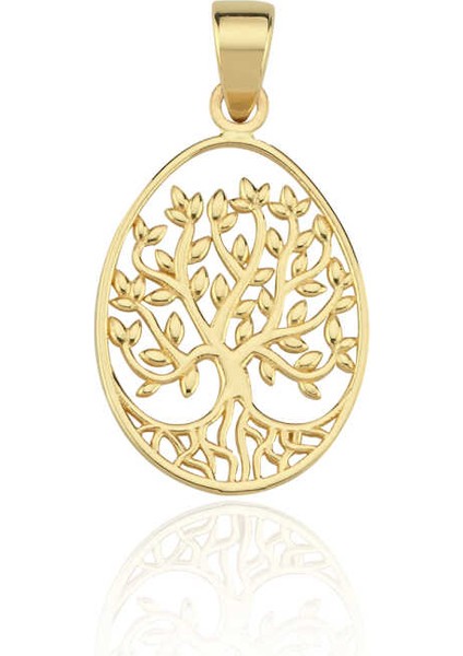 Hayat Ağacı Oval Kolye Ucu