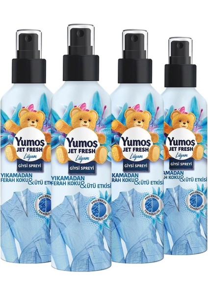 Jet Fresh Ütü Etkisi Giysi Spreyi Lilyum 200 ml x 4 fırsatları