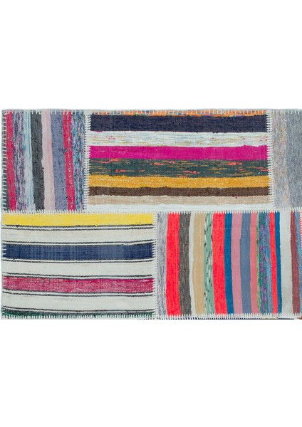 Girit Bej Çizgili Yün Modern Desenli Yün Hav Toz Vermez Leke Tutmayan Salon Yolluk Mutfak El Dokuma Halı indirimleri