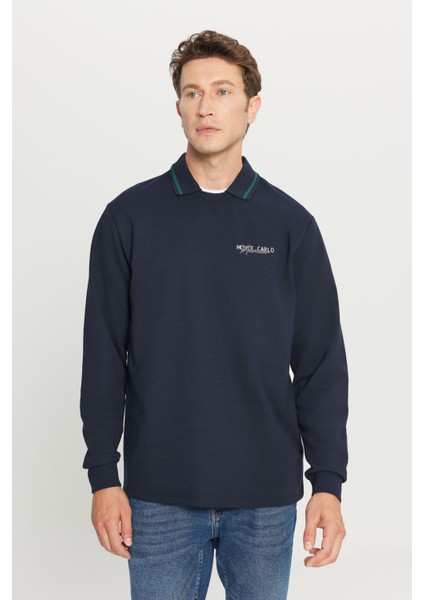 Pamuklu Standart Fit Normal Kesim Polo Yaka Sweatshirt modelleri