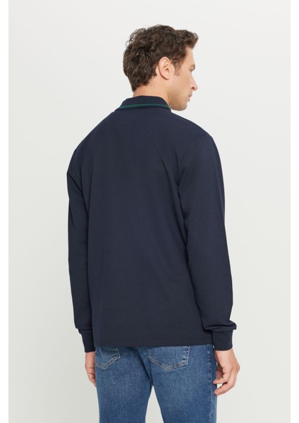 Pamuklu Standart Fit Normal Kesim Polo Yaka Sweatshirt indirimleri