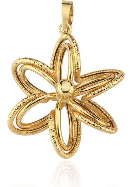 Duo Tel Papatya Kolye Ucu