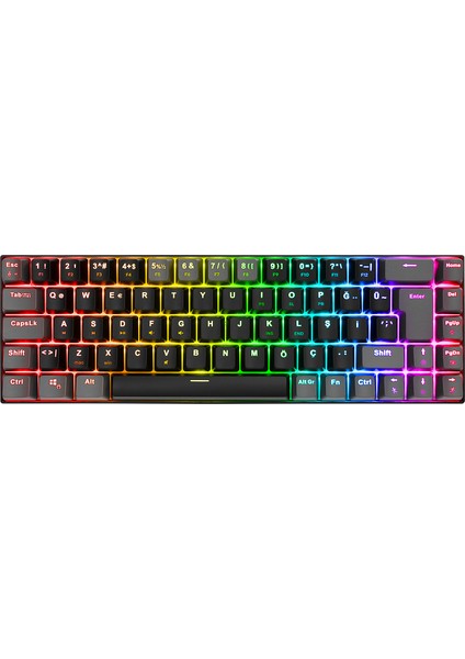 Emachines EAK68 Plus Kablosuz Bluetooth + 2.4ghz Mekanik Klavye Rgb Red 68 Tuşlu Oyuncu Klavyesi Syh fiyatları