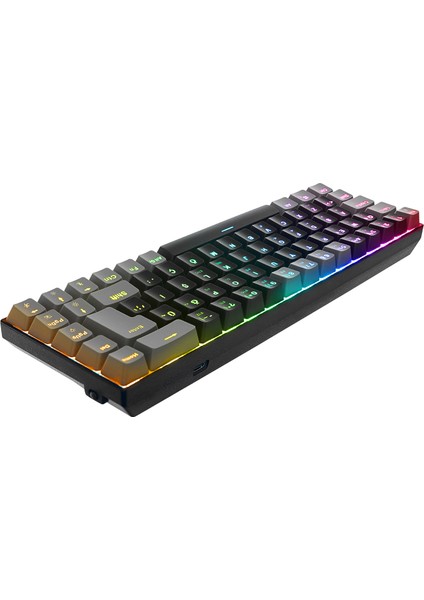 Emachines EAK68 Plus Kablosuz Bluetooth + 2.4ghz Mekanik Klavye Rgb Red 68 Tuşlu Oyuncu Klavyesi Syh fırsatları