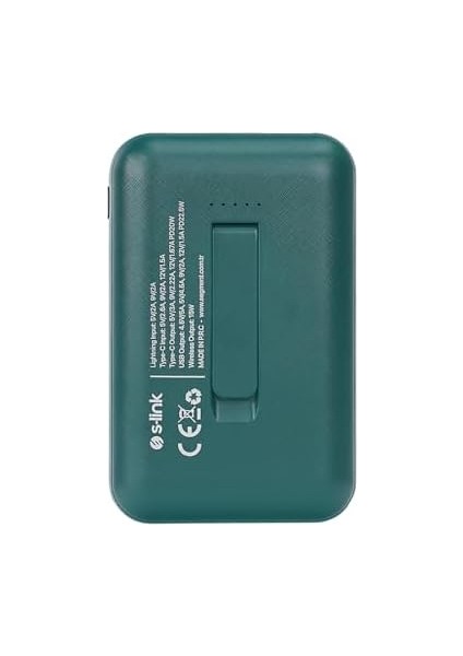 P50 5000MAH Prm PD22.5W+QC3.0 Magsafe 15W Kablosuz Standlı Yeşil Taşınabilir Pil Şarj Cihazı Powerbank modelleri