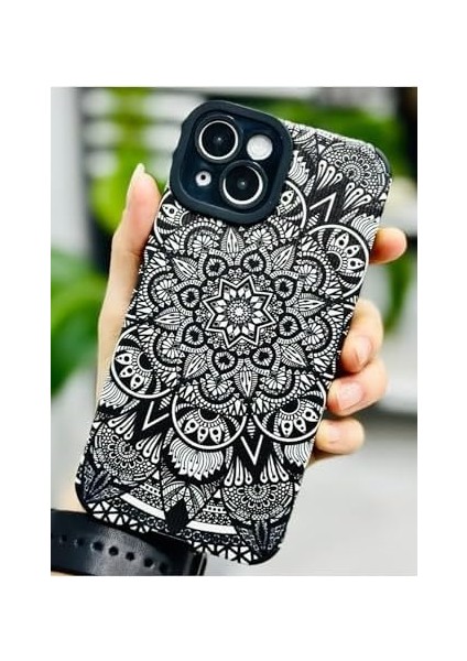 Aksesuar Iphone 13 ve 14 ile Uyumlu Kaplama Mandala Tasarımlı Esnek Silikon Kılıf fiyatları