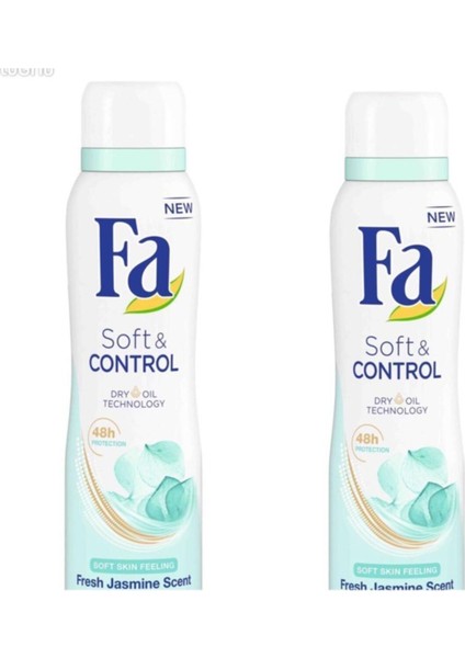 Deodorant Kadın 150 ml Soft & Control Fresh Jasmine Scent 2 Li Set 1 Alana 1 Bedava