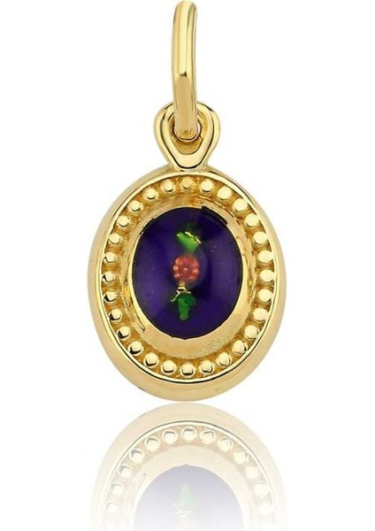 Lacivert Mineli Oval Payon