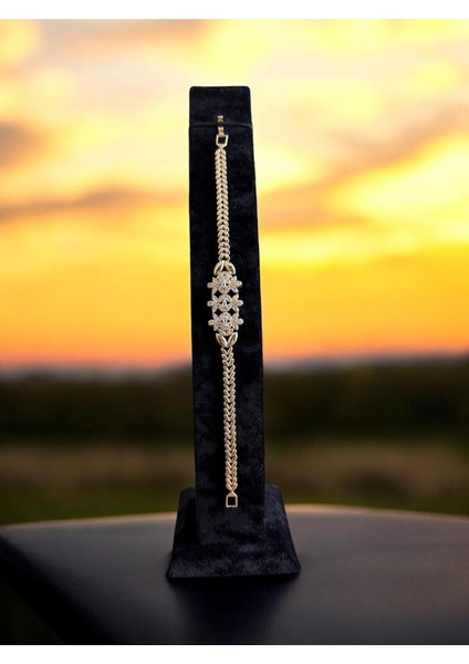 14 Ayar Altın Kaplama Çiçek Motifli Su Yolu Bileklik LVD207 modelleri