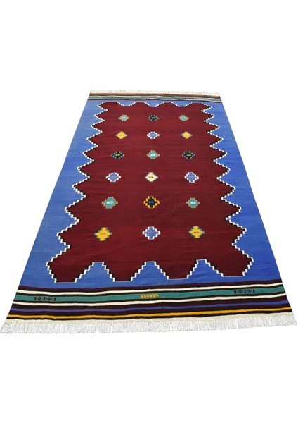 El Dokuma Benzersiz Bodrum Muğla Yörük Yün Kilim 6260