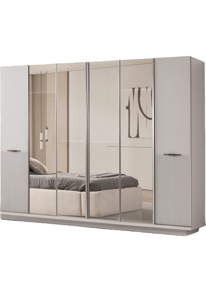 Kansas 6 Kapaklı Gardırop %100 Mdf