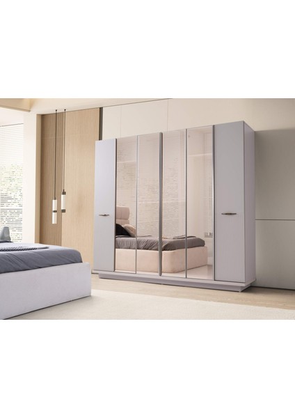 Kansas 6 Kapaklı Gardırop %100 Mdf modelleri
