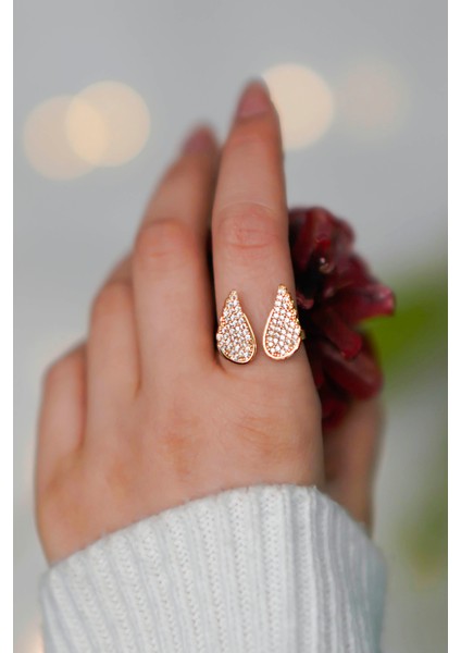 316L Çelik Kadın Kelebek Kolye ve Taşlı Melek Yüzük Set (Kutulu)