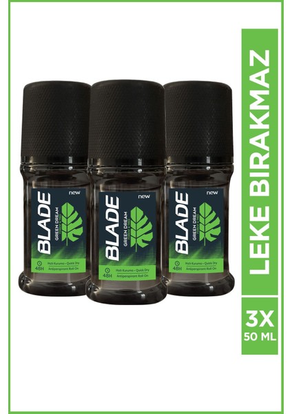Green Dream Erkek Roll On 3X50 ml Leke Bırakmaz