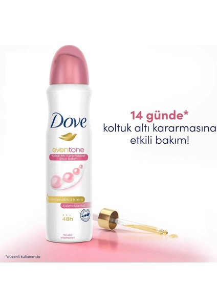 Kadın Sprey Deodorant Eventone 1/4 Nemlendirici Krem Etkili Kalendula Özü 150 ml X3 Adet fırsatları