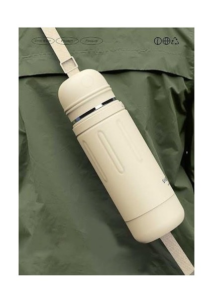 Durable Çelik Termos Matara 1500ML Krem