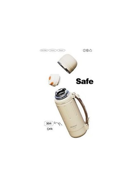 Durable Çelik Termos Matara 1500ML Krem fiyatları