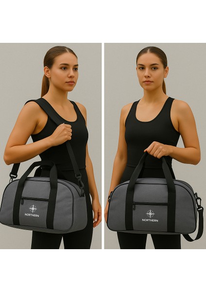 Unisex Siyah Spor Çantası Gym & Seyahat Için Çok Bölmeli Su Geçirmez fiyatları