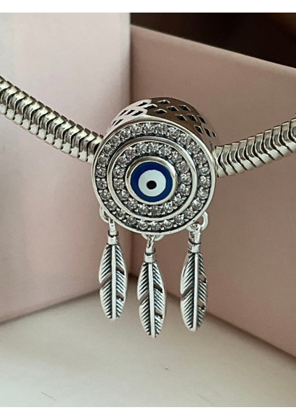 Nazar Boncuklu Gümüş Charm fiyatları