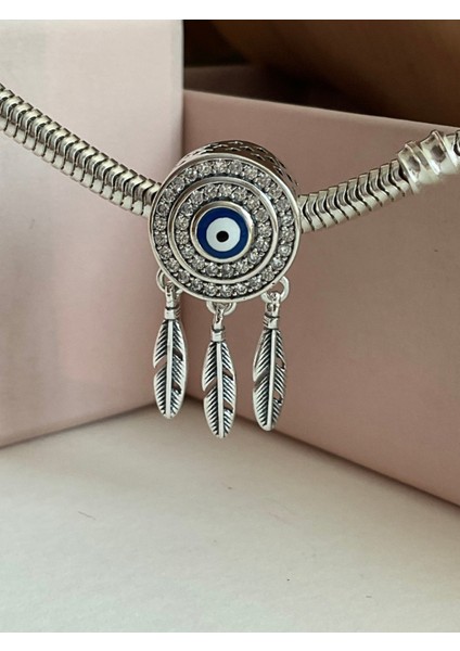 Nazar Boncuklu Gümüş Charm modelleri