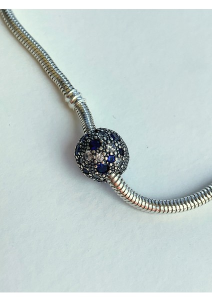 Mavi Taşlı Top Klipsli Charm fiyatları