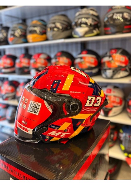 Kask mt Cosmo Sv Sergıo Garcıa E5 Parlak Kırmızı