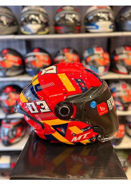 Kask mt Cosmo Sv Sergıo Garcıa E5 Parlak Kırmızı modelleri