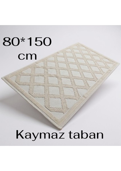 Pamuklu Kaymaz Taban Dikdörtgen Banyo Paspası 80X150 Cm, Pamuk Dokuma Banyo Halısı modelleri
