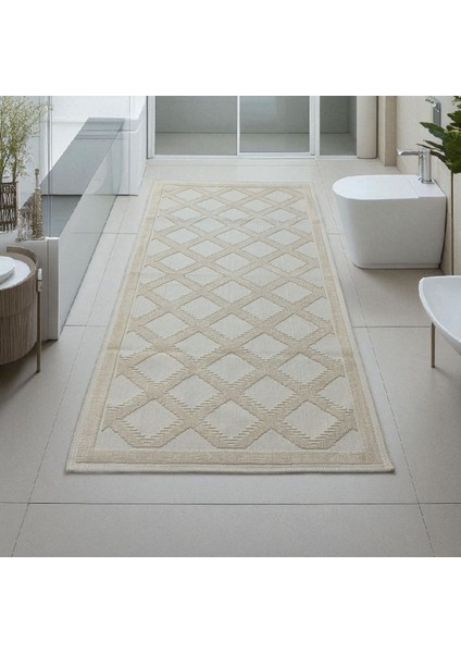 Pamuklu Kaymaz Taban Dikdörtgen Banyo Paspası 80X150 Cm, Pamuk Dokuma Banyo Halısı indirimleri