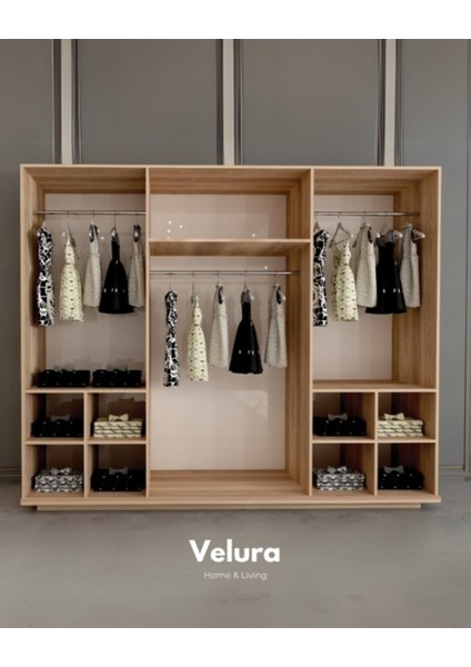 Kelebek Modern 6 Kapaklı Aynalı Gardırop (Dolap) fiyatları