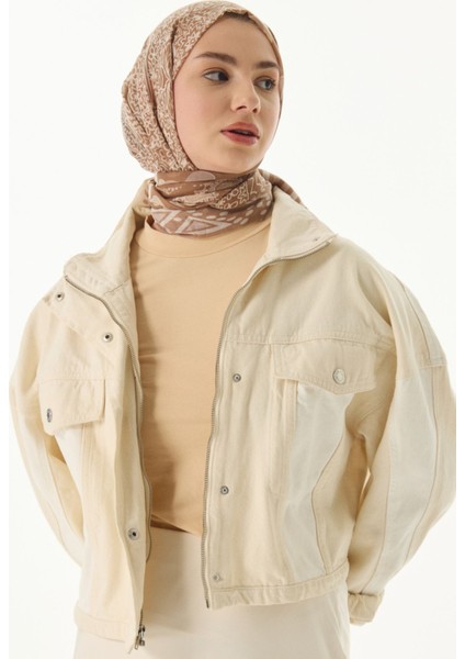 Adalie Etnik Çiçek Desen Bej Pamuklu Şal modelleri