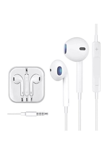 Samsung Xiaomi Redmi Oppo Iphone Uyumlu Mikrofonlu Jak Girişli Kablolu Kulaklık 3.5mm
