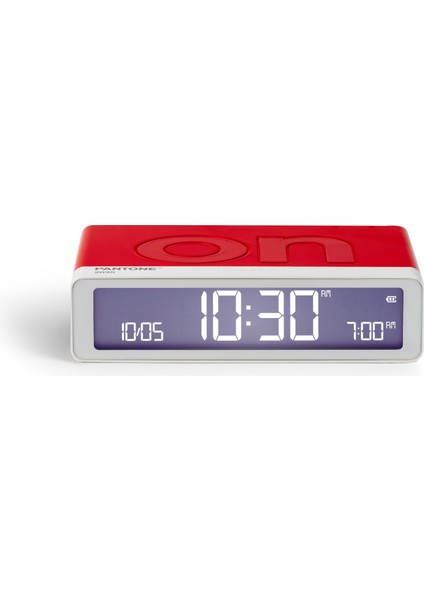 x Pantone Flip Klasik Şarj Edilebilir Alarm Saat Kırmızı