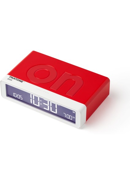 x Pantone Flip Klasik Şarj Edilebilir Alarm Saat Kırmızı fiyatları